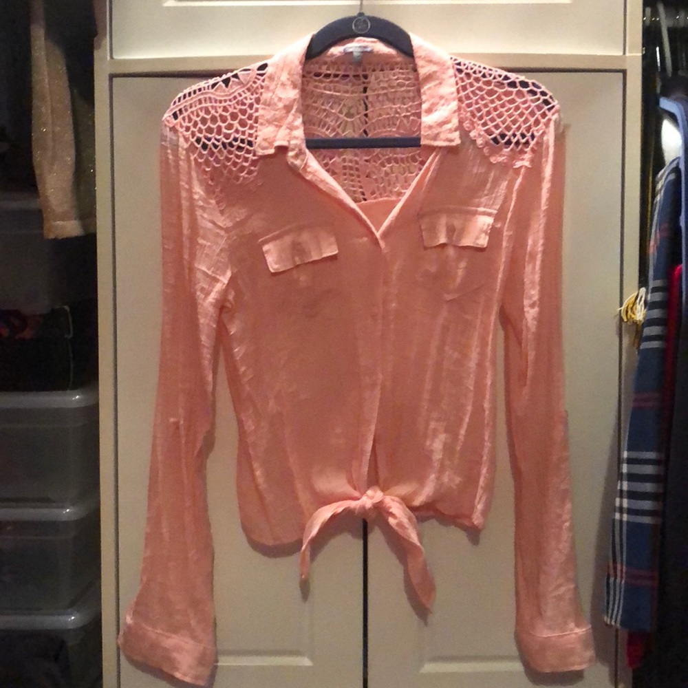 Charlotte Russe Pink button down